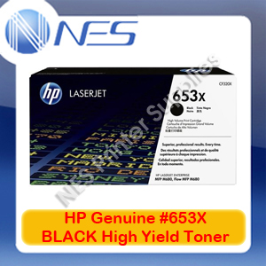 HP Genuine #653X BLACK High Yield Cartridge for LaserJet M680dn/M680f/M680z [CF320X] 21K